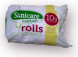 Sanicare Cotton Roll's 10g