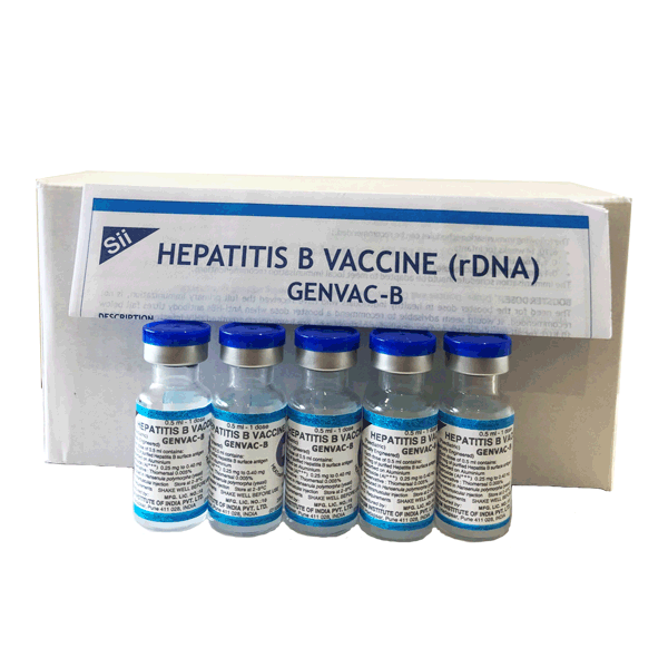 Genvac B (Absorbed Hepatitis B (rDNA)) (10ug/0.5mL) Pedia Suspension for IM Injection in 0.5mL Glass Vial in Box in Box of 50's