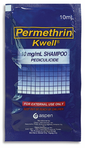 Kwell (Permethrin) Shampoo 10 mg/mL in 10 ml Sachet in Box 24's 1's