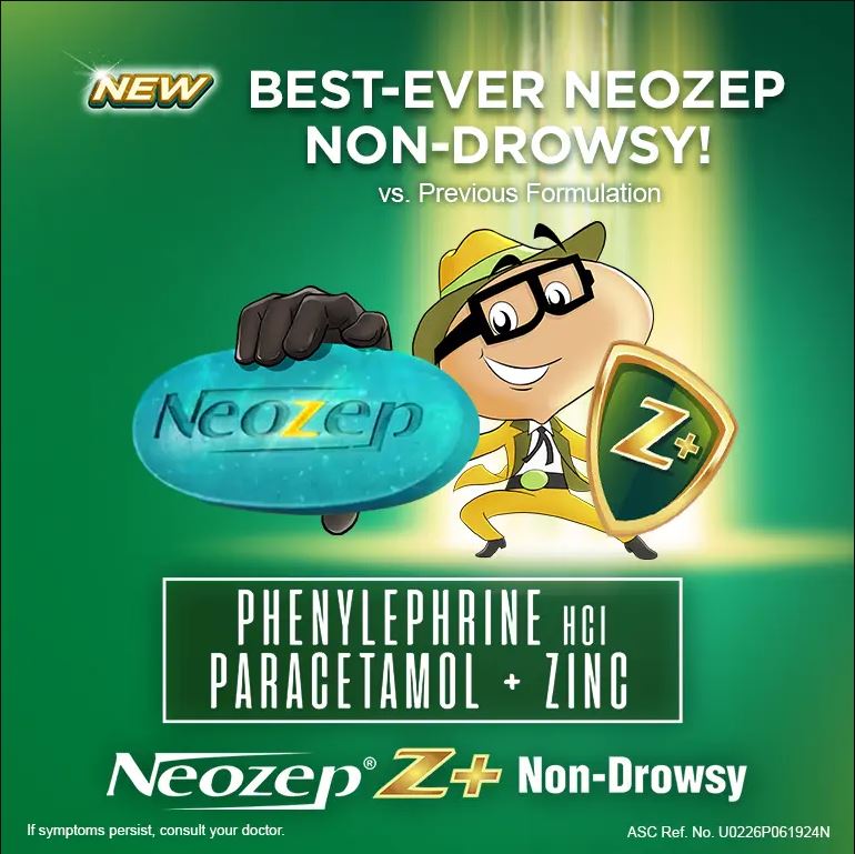 Neozep Z+ (Phenylephrine HCl Paracetamol + Zinc)