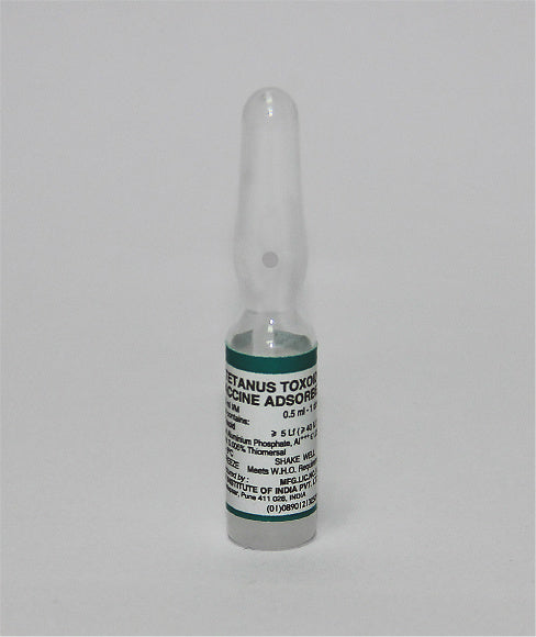 SII Absorbed Tetanus Toxoid Solution for IM Injection of ≥ 5 Lf (≥ 40 IU) in 0.5 mL Clear Glass Ampoule 1's