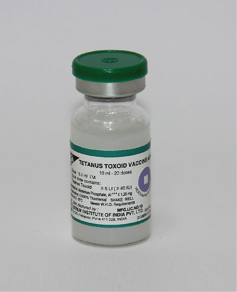 SII Absorbed Tetanus Toxoid Solution for IM Injection of ≥ 5 Lf (≥ 40 IU) in 10 mL Clear Glass Vial 1's