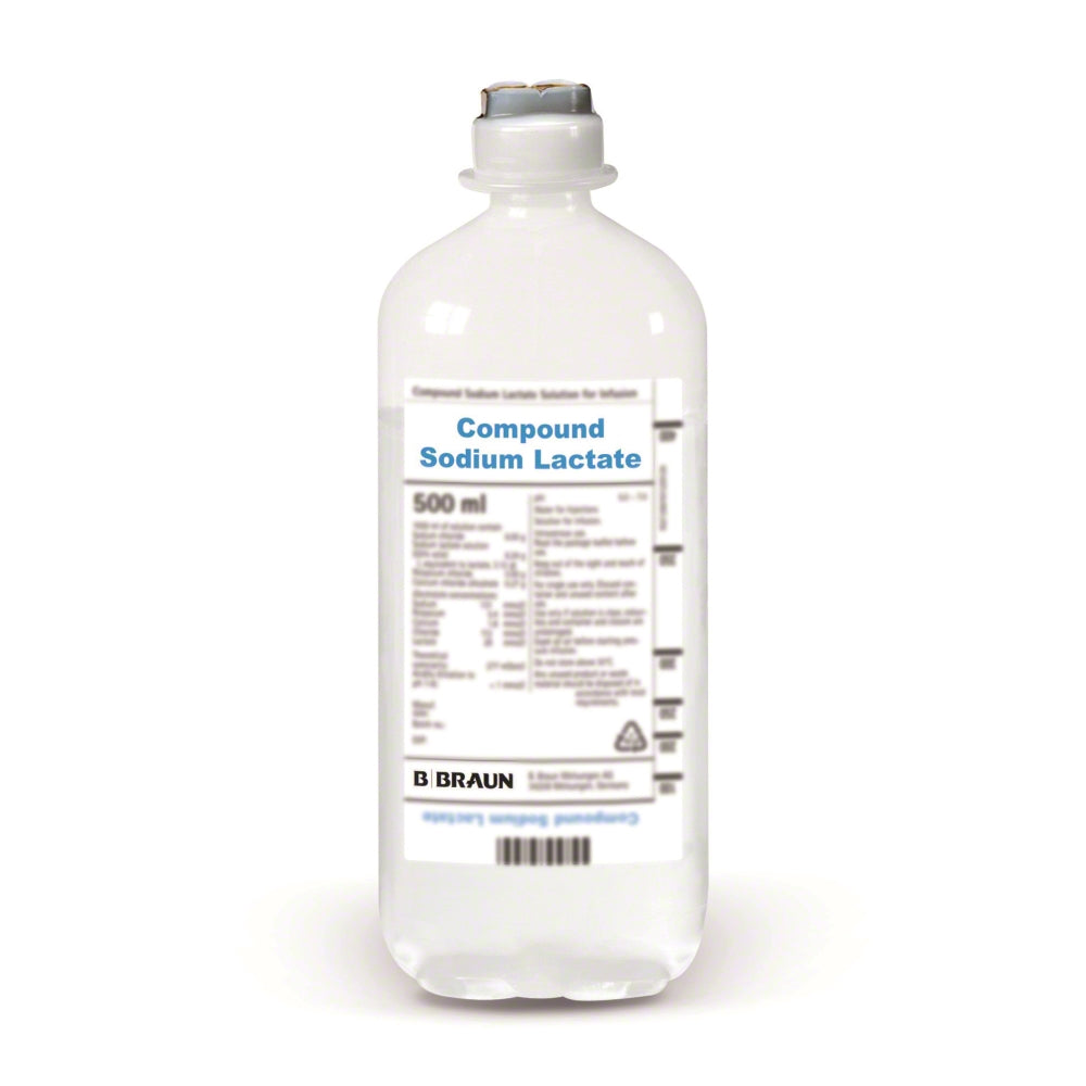 BBraun Lactated Ringer's Solution Solution for IV Infusion of 500 mL Ecoflac® Plastic Bottle in Box of 10's