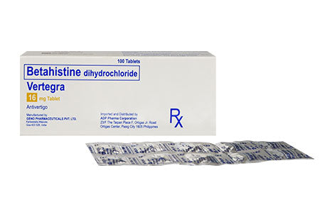 Vertegra (Betahistine Hydrochloride)