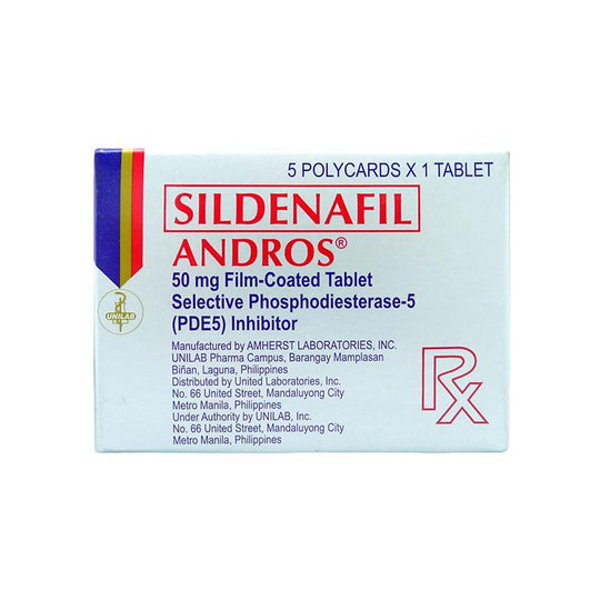 Andros (Sildenafil Citrate) Tablet (50 mg) Blister Foil 1's Box 5's