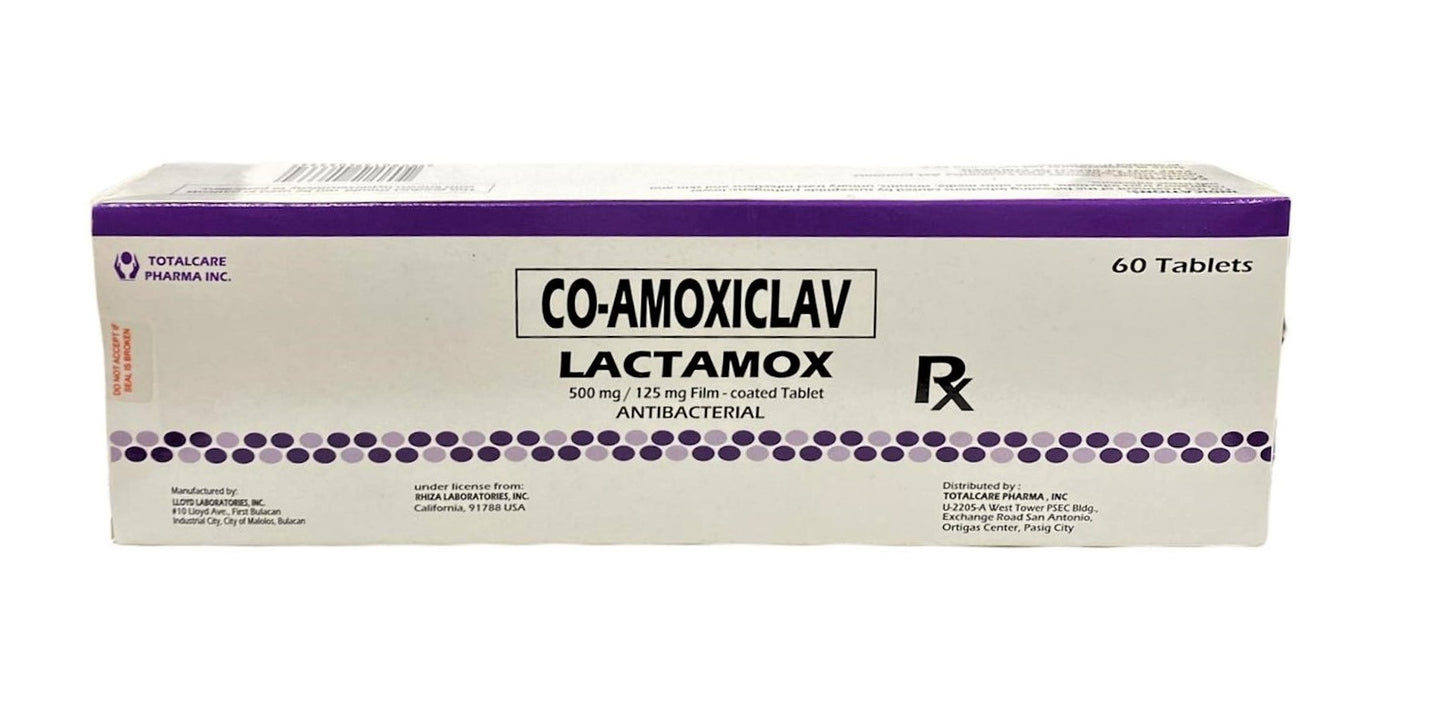 Lactamox (Co-Amoxiclav (Amoxicillin + Potassium Clavulanate))