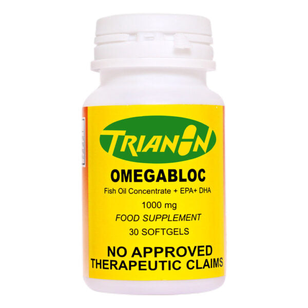 Capsule (1000+180+120+1.49 mg+IU) in Bottle, Plastic of 30's