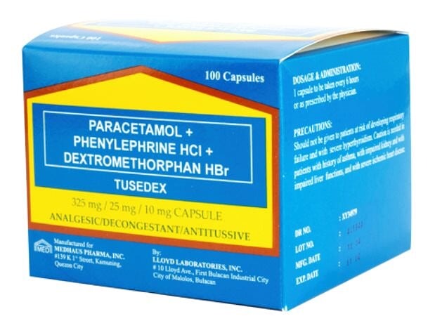 Tusedex (Paracetamol + Phenylephrine + Dextromethorphan)
