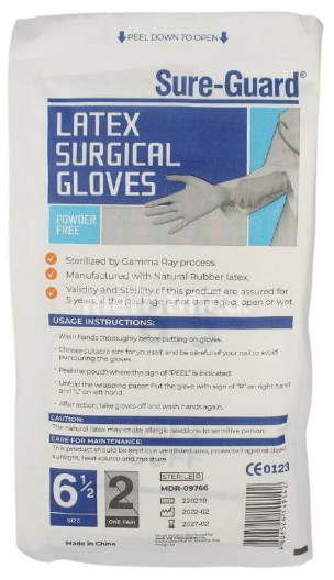 Sure-Guard Latex Gloves (6 1⁄2 )