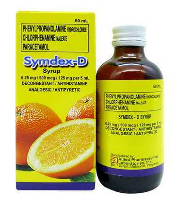 Symdex - D (Phenylpropanolamine + Chlorpheniramine + Paracetamol)