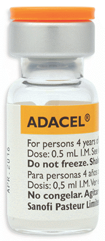 Adacel (Tetanus+Diptheria+Pertusis Toxoid) (5+2Lf+2.5ug) Suspension for IM Injection in 0.5mL Glass Syringe 1's