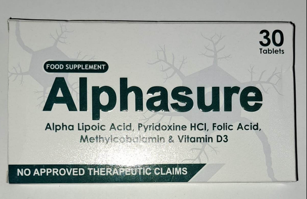 Alphasure Form Alphasure (Alpha Lipoic Acid+Pyridoxine+Folic+Methylcobalamin+Vitamin ...