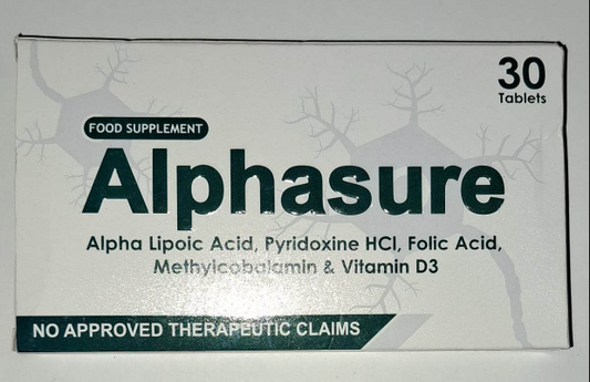 Alphasure (Alpha Lipoic Acid+Pyridoxine+Folic+Methylcobalamin+Vitamin D3)