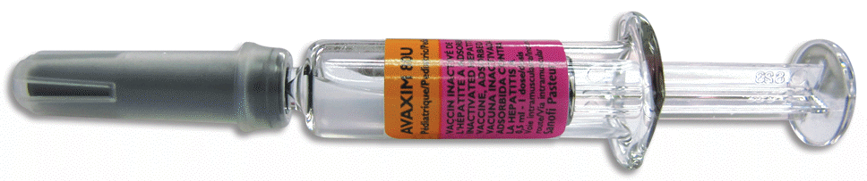 Avaxim (Inactivated Hepatitis A) (80 EELISA unit) Pedia Suspension for IM Injection in 0.5mL Glass Syringe 1's