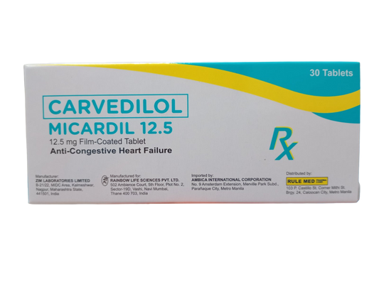 MICARDIL 12.5 (Carvedilol)