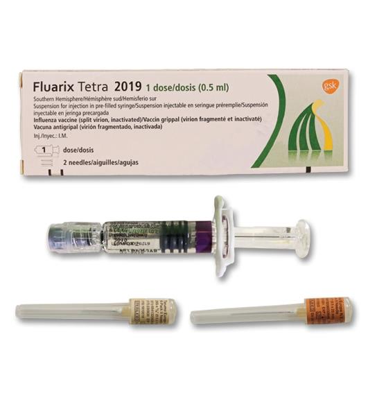 Fluarix Tetra (Quadrivalent Seasonal Inactivated Influenza Split Virion) (15mcg/valent/0.5mL) Suspension for IM Injection in 0.5mL Glass Syringe 1's