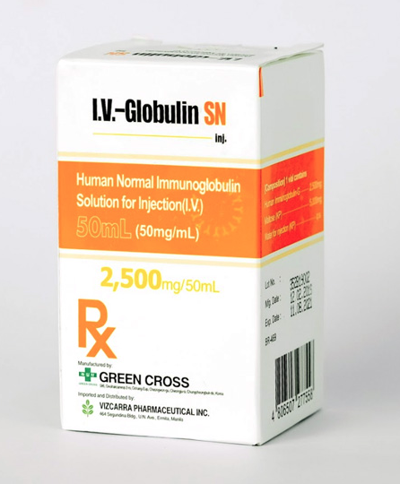 IV-Globulin SN (Human Normal Immunoglobulin) Solution for IV Injection of 2500 mg in 50 mL Vial 1's