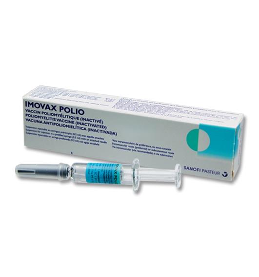 Imovax (Polio 1,2,3) (40+8+32DU) Suspension for IM Injection in 0.5mL Glass Syringe 1's