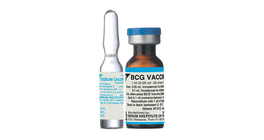 SII BCG Vaccine Freeze Dried Powder for Suspension Intradermal Injection of 500 mcg in 1 mL Amber Glass Vial + Diluent 1's