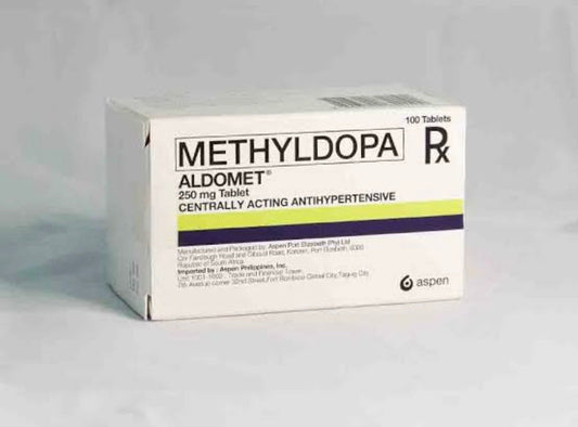 Aldomet (Methyldopa) Tablet (250 mg) box of 100's 1's