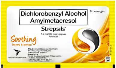 Strepsil (Dichlorobenzyl Alcohol + Amylmetacresol)