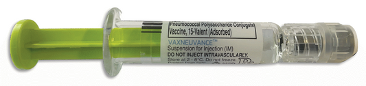 Vaxneuvance (Pneumococcal 15-valent Conjugate Vaccine) (32mcg/0.5mL) Suspension for IM Injection in 0.5mL Glass Syringe 1's