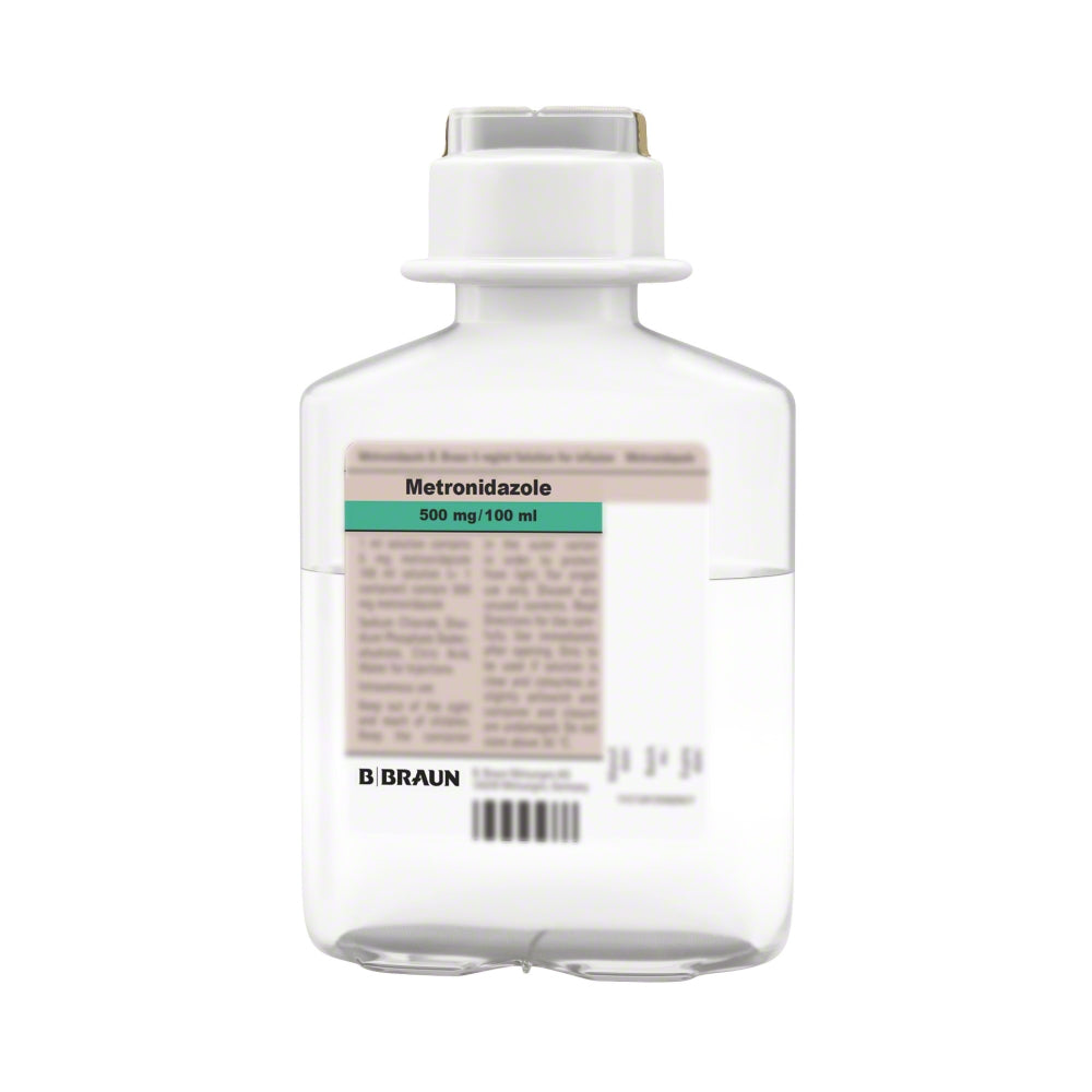 BBraun (Metronidazole) Solution for IV Infusion 500mg in Ecoflac Plus 100mL Bottle 1's