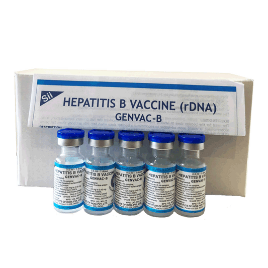 Genvac B (Absorbed Hepatitis B (rDNA)) (10ug/0.5mL) Pedia Suspension for IM Injection in 0.5mL Glass Vial in Box in Box of 50's