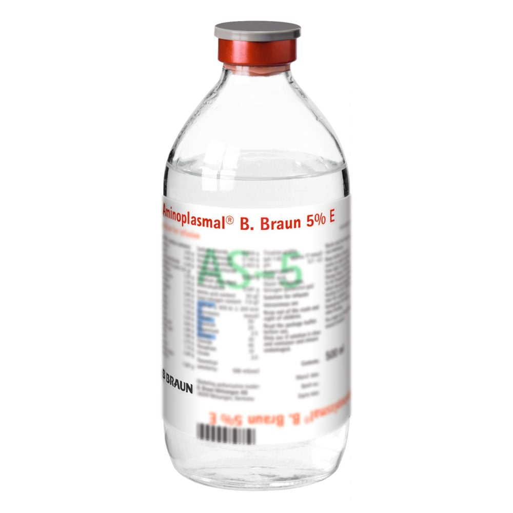 Aminoplasmal (Perenteral Nutrition) Solution for Infusion 5% in 500mL Bottle in Box of 10's