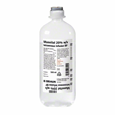 Osmofundin (Mannitol) Solution for IV Infusion of 20% in 100 mL Ecoflac® Plastic Bottle in Box of 10's