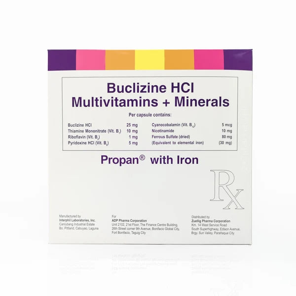 Propan (Multivitamin + Minerals + Buclizine)
