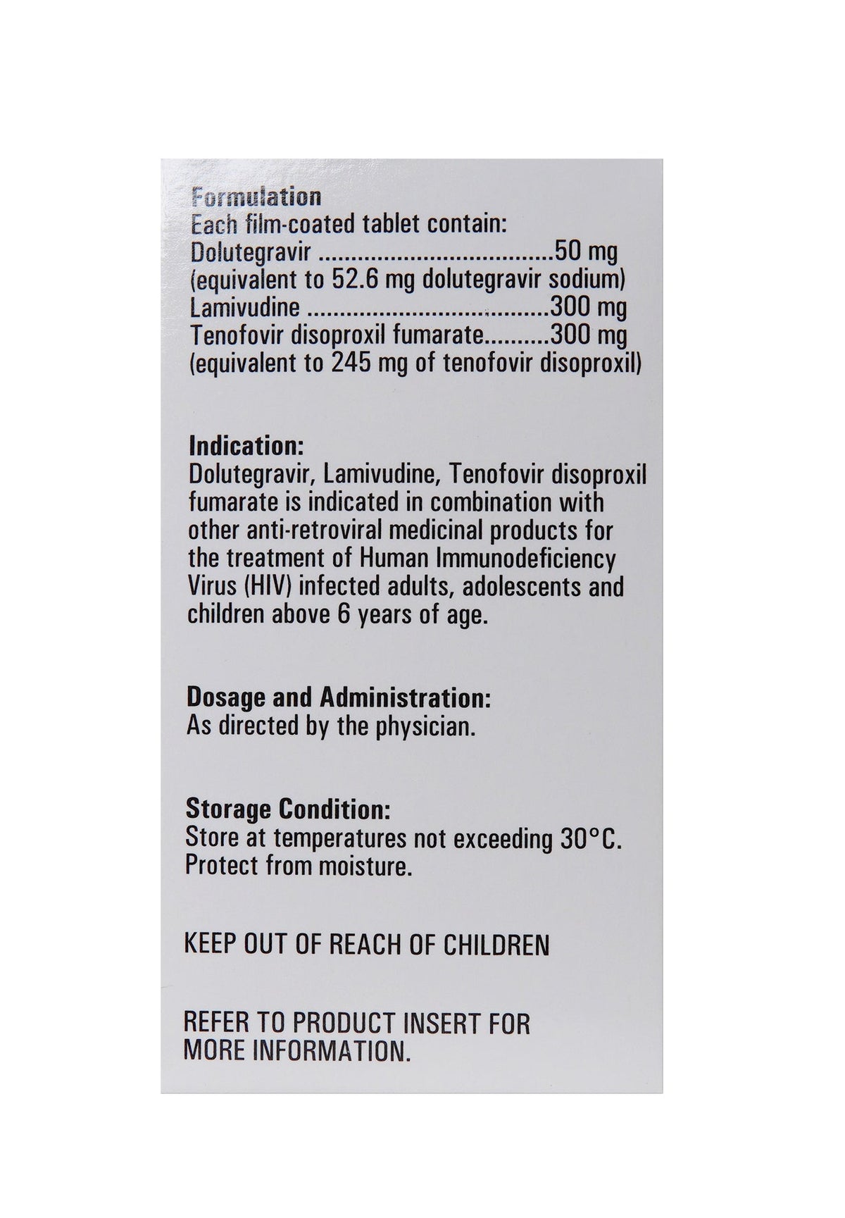 Teldy (Dolutegravir + Lamivudine + Tenofovir)