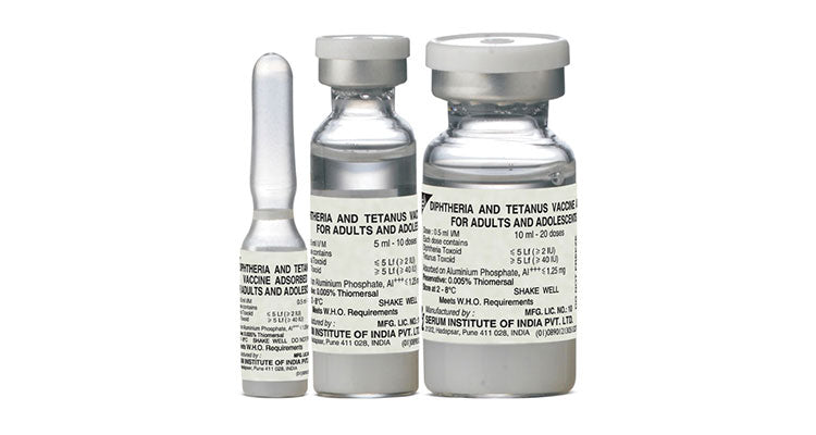 Tetanus Diphtheria (Toxoid) (5+5 Lf/0.5mL) 1 Dose Suspension for IM Injection in 0.5mL Glass Ampoule 1's