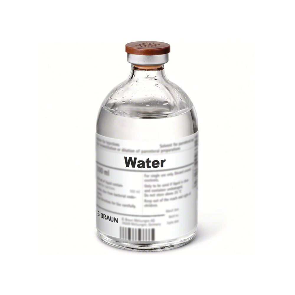 BBraun Water for Injection Solution for IV Infusion of 100 mL Clear Glass Vial in Box of 50's