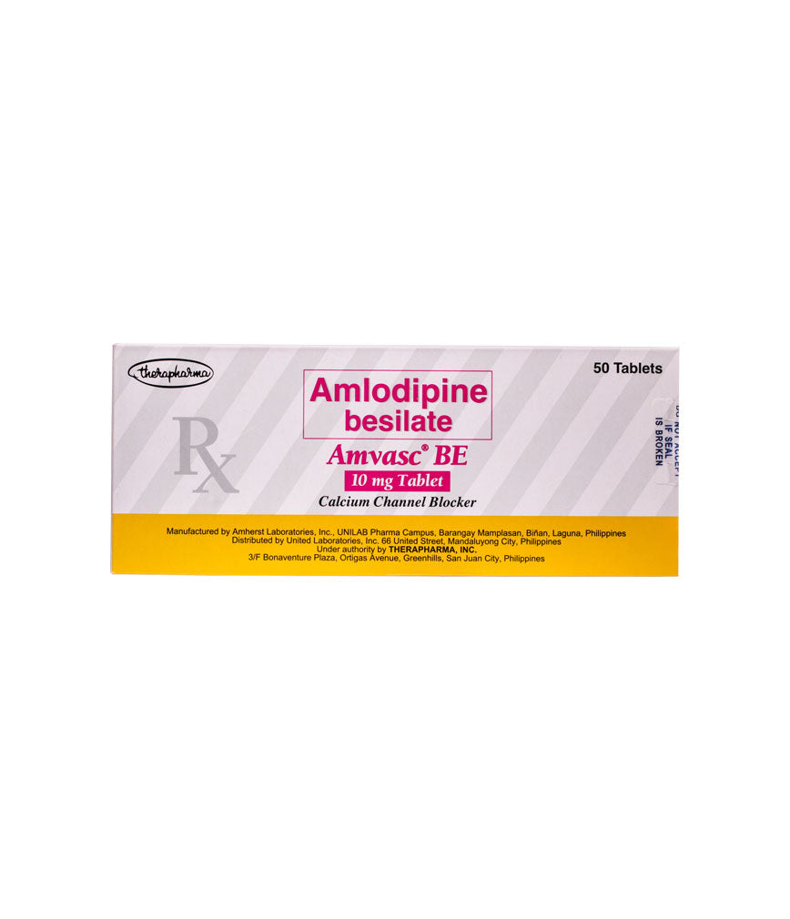 Amvasc BE (Amlodipine) Tablet (10 mg) Blister Foil 10's Box 50's