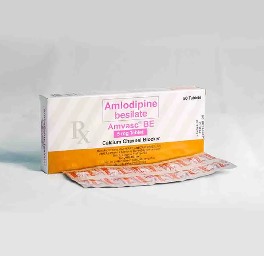 Amvasc BE (Amlodipine) Tablet (5 mg) Blister Foil 10's Box 50's