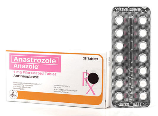 Anazole (Anastrazole) Tablet, Film Coated (1 mg) Blister Pack 14's Box 28's