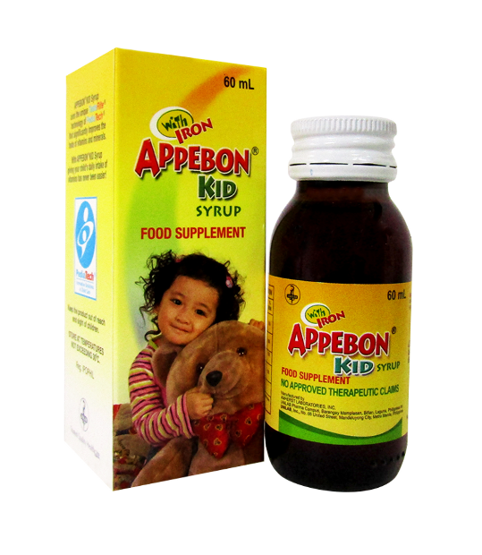 Appebon Kid (Vitamin B Complex+Lysine+Iron) Syrup Bottle 60mL Box 1's