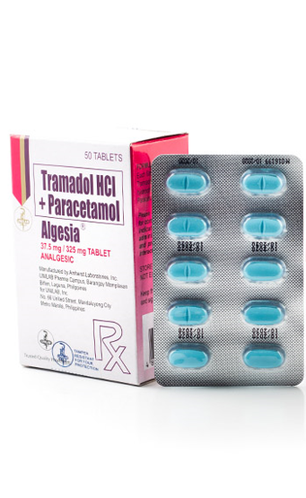Algesia (Tramadol Hydrochloride+Paracetamol) Tablet (37.5+325 mg) Blister Pack 10's Box 50's
