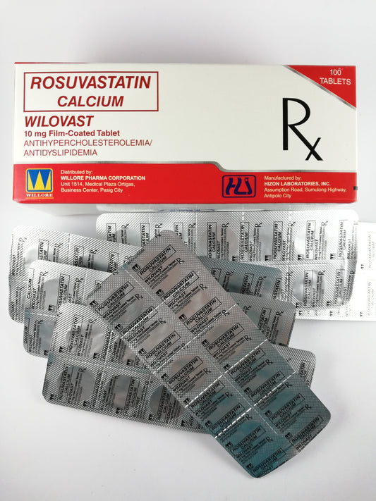 Wilovast (Rosuvastatin Calcium) Tablet (10 mg) Blister Pack 10's Box 100's
