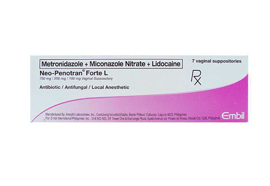 Neo Penotran Forte L (Metronidazole 750mg + Miconazole 200mg + Lidocaine 100mg)