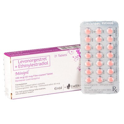 Minipil (Levonorgestrel 100mcg+Ethinylestradiol 20mcg)
