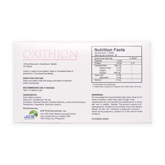Oxithion (L-Glutathion) THOG Pharmacy Co Oxithion (L-Glutathion) THOG Pharmacy Co