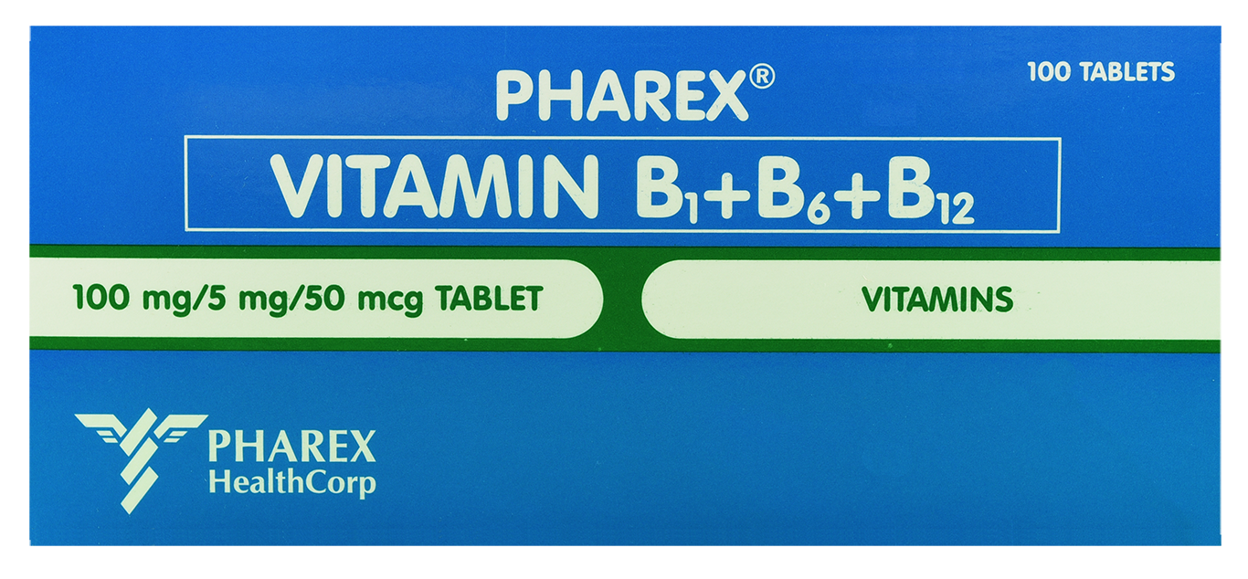 Pharex Vitamin B-Complex (Vitamin B Complex (Thiamine [B1] + Pyridoxine [B6] + Cyanocobalamin [B12]))