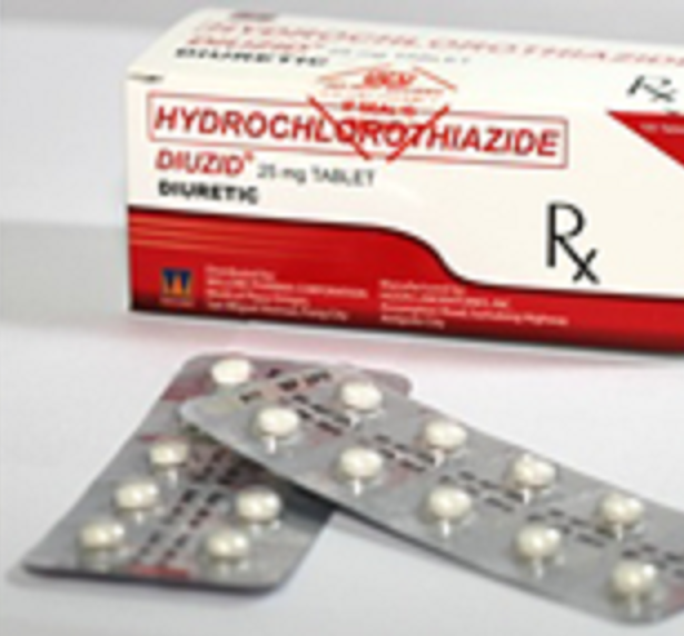 Diuzid (Hydrochlorothiazide) Tablet (25 mg) Blister Pack 10's Box 100's
