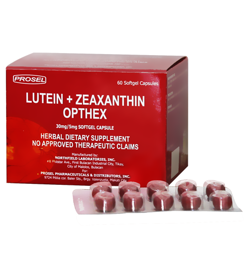 Opthex (Lutein + Zeaxantin) (Soft Gel Capsule (30 mg + 5 mg))