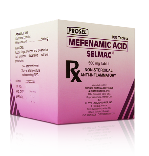 Selmac (Mefenamic Acid) (Tablet (500mg) Box 100's)