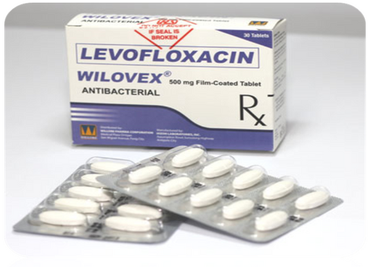 Wilovex (Levofloxacin) Tablet, Film Coated (500 mg) Blister Pack 10's Box 30's